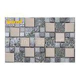 6mm Thickness Silver Stainless Steel Glass Mosaic Tiles For Lobby Hotel thumbnail-1