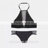 Black Fancy High Neck Cutout Swimwear Bikini/ Dql Halter Bikini Swimwear/ Fancy Bikini Set Swimwear Beachwear