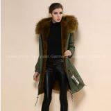 New Fashion Wholesale Big Fur Collar Fur Parka for Women