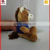 11cm stuffed horse toy keychain