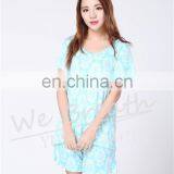 Printing Pattern Ladies Bamboo Fiber Short Sleeves Shorts For Summer thumbnail-2