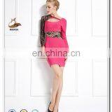 Latest Casual Pink Bodycon Lace Back Dresses Cocktail thumbnail-2