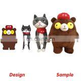 Manufacturer Custom Stuffed Animals Cat Pillow Toys Kids Animal Plush Cat Toy thumbnail-3