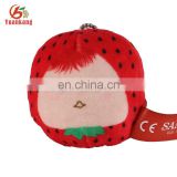 ICTI Factory Favorable Price Cute Soft Stuffed Plush Strawberry Fruit Keychain