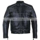 HMB-0412A LEATHER MOTORBIKE JACKETS MOTORCYCLE BIKER COATS