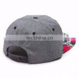 Large Rhinestone Fish Embroidery Cotton Two-Tone Baseball Cap Dad Hat