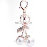 Sweet Fruit Key Holder White Pearl Cherry Shape Keychain thumbnail-2
