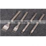 4 Pieces Leather Hole Punch White Steel Stitching Punch 3 mm 1/2/4/6 Prong Leather Craft Tools Lacing Stitching Perforate thumbnail-1
