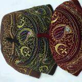 Sierra Leone Embroidered Wool Cap Africa Embroidered Wool Cap / Muslim Embroidered Wool Cap