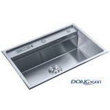 Guangdong Dongyuan Kitchenware 720×480×220mm Satin Stainless Steel Single Bowl Workstation Handmade Kitchen Sink (DY-HA482-7248-R10)