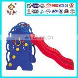 2020 Elephant Kid Indoor Plastic Slide With Swing thumbnail-2