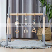 Baby Newborn Gift Gym Wooden Infant Activity Gym With Mat Baby Play Gym thumbnail-4