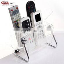 Clear Desktop Acrylic TV Remote Control Mobile Phone Storage Holder Organizer thumbnail-5