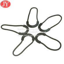 U Style Black Inject Zipper Pulls Rubber Plastic ZIP Tags Luggage Zipper Slider Cord Zipper Ends thumbnail-3