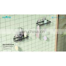 Black Electrophoresis Suction PS Box Bathroom Rack Set of 3 Bathroom Storage Iron Wire Rack thumbnail-2