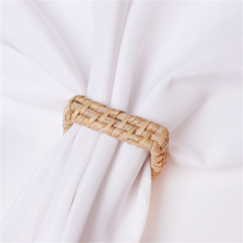 Best Selling Square Rattan Shaped Napkin Ring Holder For Table Decoration thumbnail-2