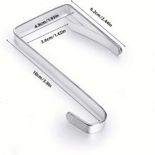 Over The Door Hooks, Door Hanger Hook Fits Door Widths, Reversible Metal Door Hooks for Hanging Clothes, Coats, Towels, Shoe Organizers thumbnail-2