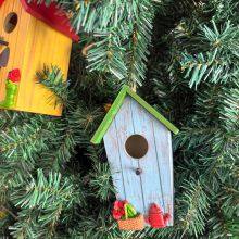 Wooden Hanging Ornaments Garden Wooden Solid Wood Bird Nest thumbnail-5