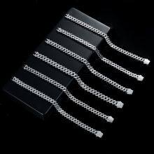 Width Bling CZ Miami Cuban Link Chain Bracelet Hip Hop Micro Pave 5A Clear Cubic Zirconia Cuban Jewelry For Men thumbnail-3