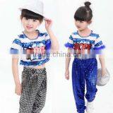 New Sequined Jazz Hip Hop Dance Costumes Stage Performance Clothing Boys and Girls Holiday Show Kids Hip Hop Wear Top +Pant thumbnail-3