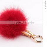 Multi Colors Women Girls Keychain Bag Phone Carkey Ornaments Fox Fur Pom Pom Keyring Quality Choice thumbnail-2