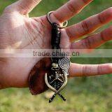 Hot Sale Leather KeyChain High Quality Fashion Skull Pendant Key Chain Rings Vintage Keyring Accessories thumbnail-2