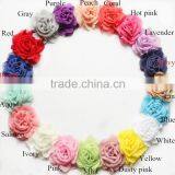 19 Colors To Pick Up,Handcraft Elegant 2.5" Chiffon Rosette Rolled Flower,Chiffon Fabric Flower For Babygirl Headwear Quality Choice