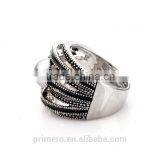 2016 Fashion Vintage Ring Bohemia Designs Imitation Pearl Finger Ring for Girls Men thumbnail-2