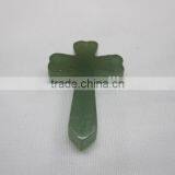 Cross Pendant Green Aventurine Pendant Fittings Gemstone Jewellery thumbnail-3