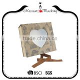 Two Pieces Fashion Design Rigid Brown Gift Box With Window