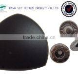 10mm Irregularity Black Metal Brass Man Coat Button