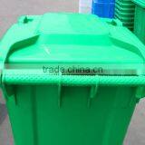1020x597x740mm 240L New Polyethylene HDPE Green China Outdoor Plastic Garbage Bin With Wheels and Covers thumbnail-4