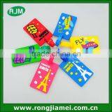 OEM soft PVC travel luggage tag/ name tag/baggage tag