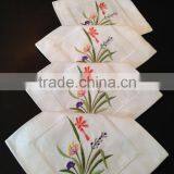 Hand Embroidered Napkins, Linen Napkins With Embroidered thumbnail-4