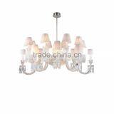 Zhongshan Guzhen k9 Crystal Chandelier Baccarat Style With Lamp Shade thumbnail-3