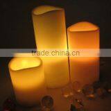 Flameless Bright Glow Wax Coated Led Moon Candle Set of 3 thumbnail-1