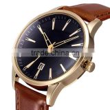 2015 yangbin new design luxury black dial brown leather ladies watches