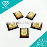 Kd11 Two Levels Rectangle Flat Back Sew on Acrylic Rhinestones for Fashion Decoration, Craft Making, Garment Bags Accessories thumbnail-1