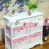 Cheap French White Wood Small Nightstands Table thumbnail-4