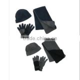 Mens Fleece Hat Gloves and Scarf Winter Set