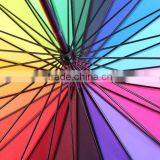 24 RIBS Rainbow China Supplier Wholeslae Custom Brand OEM/ODM Professional Golf Umbrella thumbnail-3