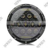 7'' 75W High Low Beam Driving Light DRL Front Light 7inch LED Headlight for Jeep Wrangler thumbnail-3
