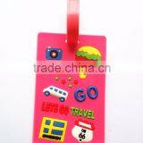 Funny Travel Airplane Shape Luggage Tag PVC New Design Custom Rubber Bag Tags