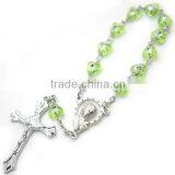 Rosary,religious Rosary, Arcylic Heart Beaded Rosary, Religious Necklaces With Rhinestones thumbnail-2
