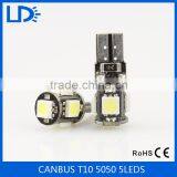 Car Auto Parts Led Bulbs Dome Light 12v 5050 5smd W5w Canbus T10 Led Width Light