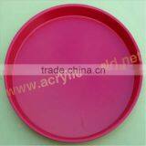 Round Acrylic Drink Service Tray/ Acrylic Dust Cover/ Acrylic Serving Tray thumbnail-1