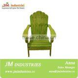 Stain Finish Adirondack Chair With Green Color thumbnail-5