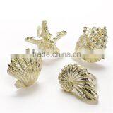 Personalized Handmade Color Painted Decorative Beach Resin Napkin Rings thumbnail-1