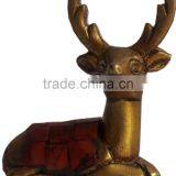 Bronze Deer With Stone Work Finish thumbnail-1