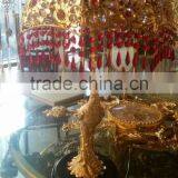 Silver Plated Lady Holding Desk Clock, White Marble Desk Clock, Luxury Home Decorative Desk Clock thumbnail-2